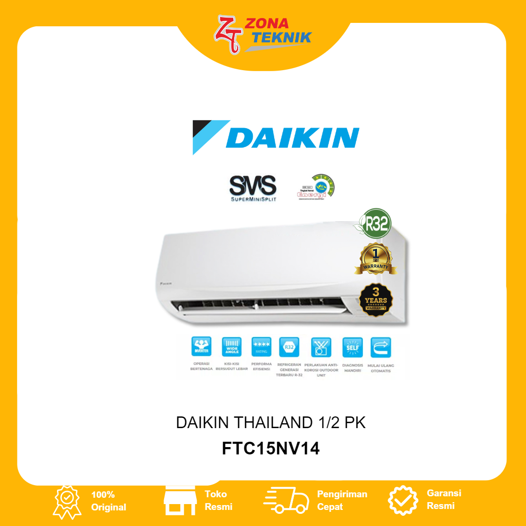 HARGA AC BARU DAIKIN THAILAND FTC15NV14 1/2 PK