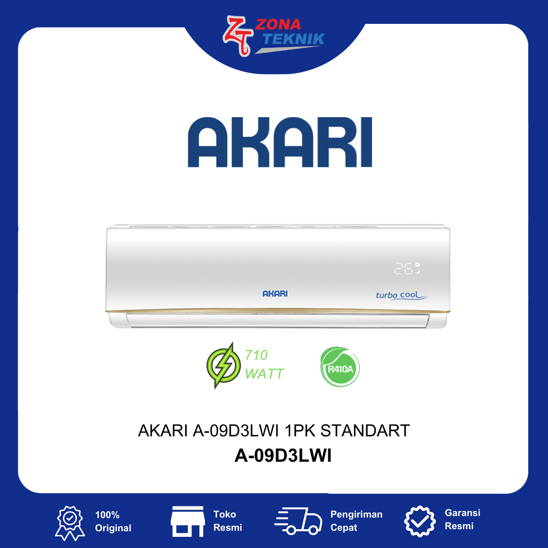 HARGA AC BARU AKARI A-09D3LWI 1PK STANDART