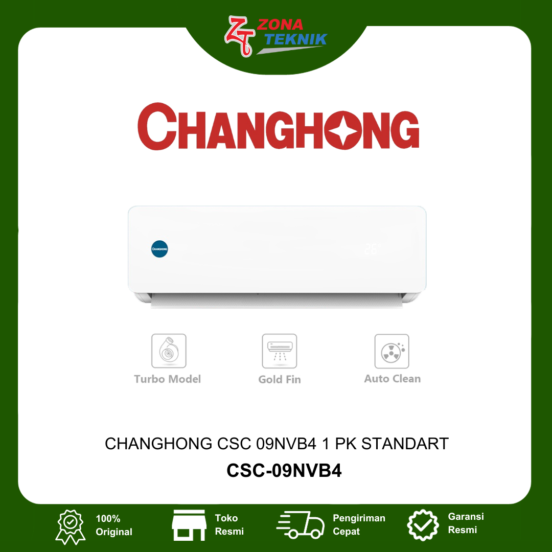 HARGA AC BARU CHANGHONG CSC 09NVB4 1 PK STANDART