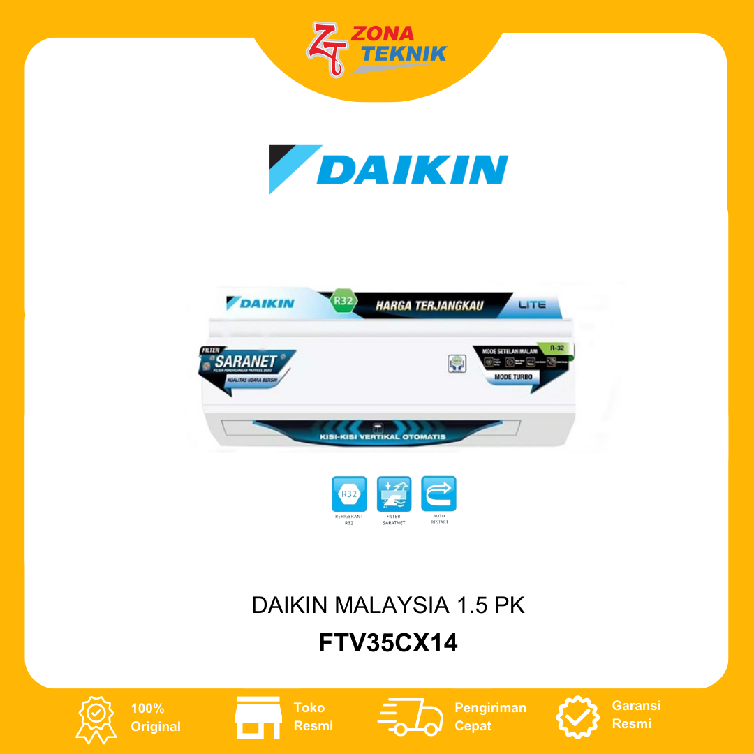 HARGA AC BARU DAIKIN MALAYSIA FTV35CXV14 1.5 PK