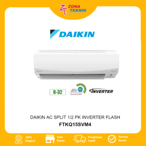 Harga AC Baru Daikin FTKQ15UVM4 AC Split 1/2PK Inverter Flash