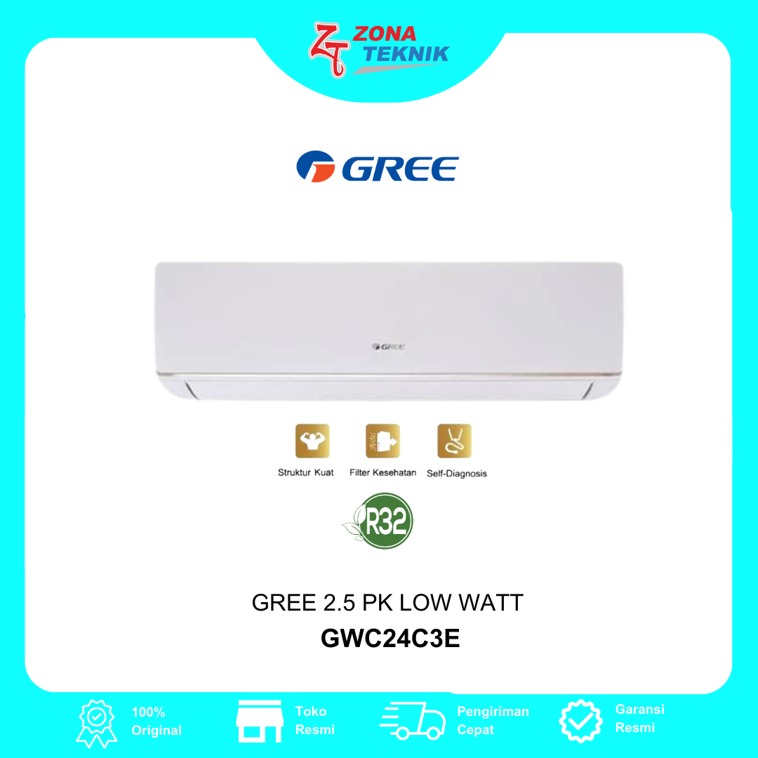 HARGA AC BARU GREE GWC24C3E 2.5 PK Low Watt