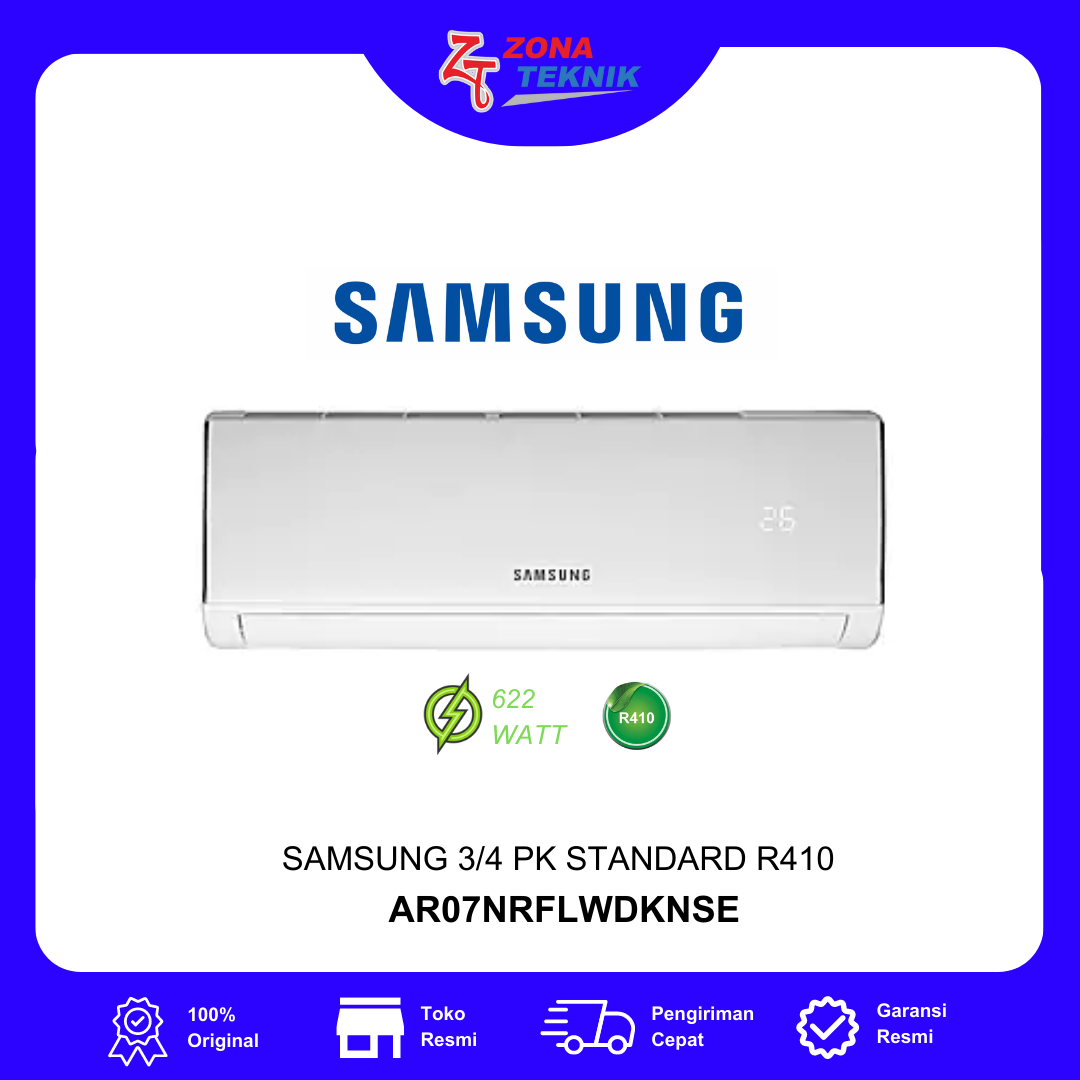 Harga AC Split Baru Samsung AR07NRFLDWKNSE 3/4 PK Standard R410