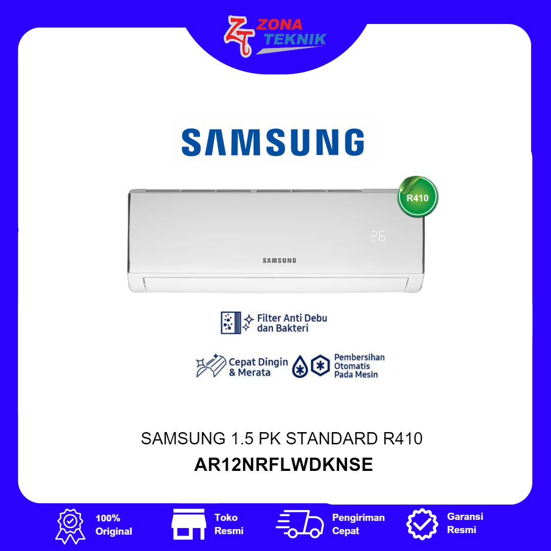 Harga AC Split Baru Samsung AR12NRFLDWKNSE 1.5 PK Standard R410