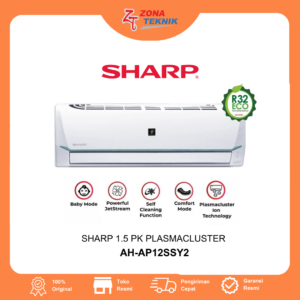 Harga AC Baru Sharp AH-AP12SSY2 1.5PK PLASMACLUSTER