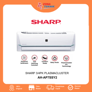 Harga AC Baru Sharp AH-AP7SSY2 3/4PK PLASMACLUSTER