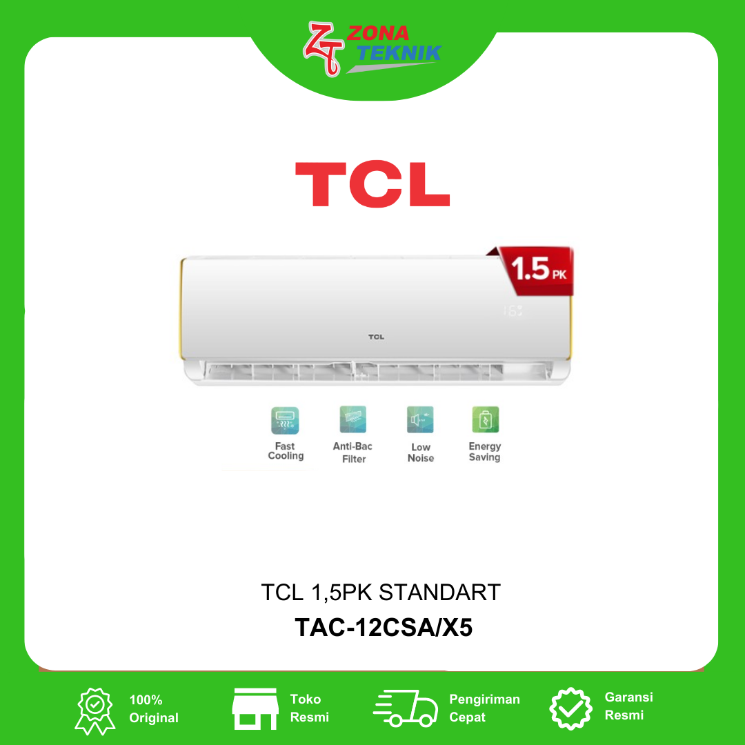 HARGA AC BARU TCL TAC-12CSA/X5-I 1,5PK STANDART